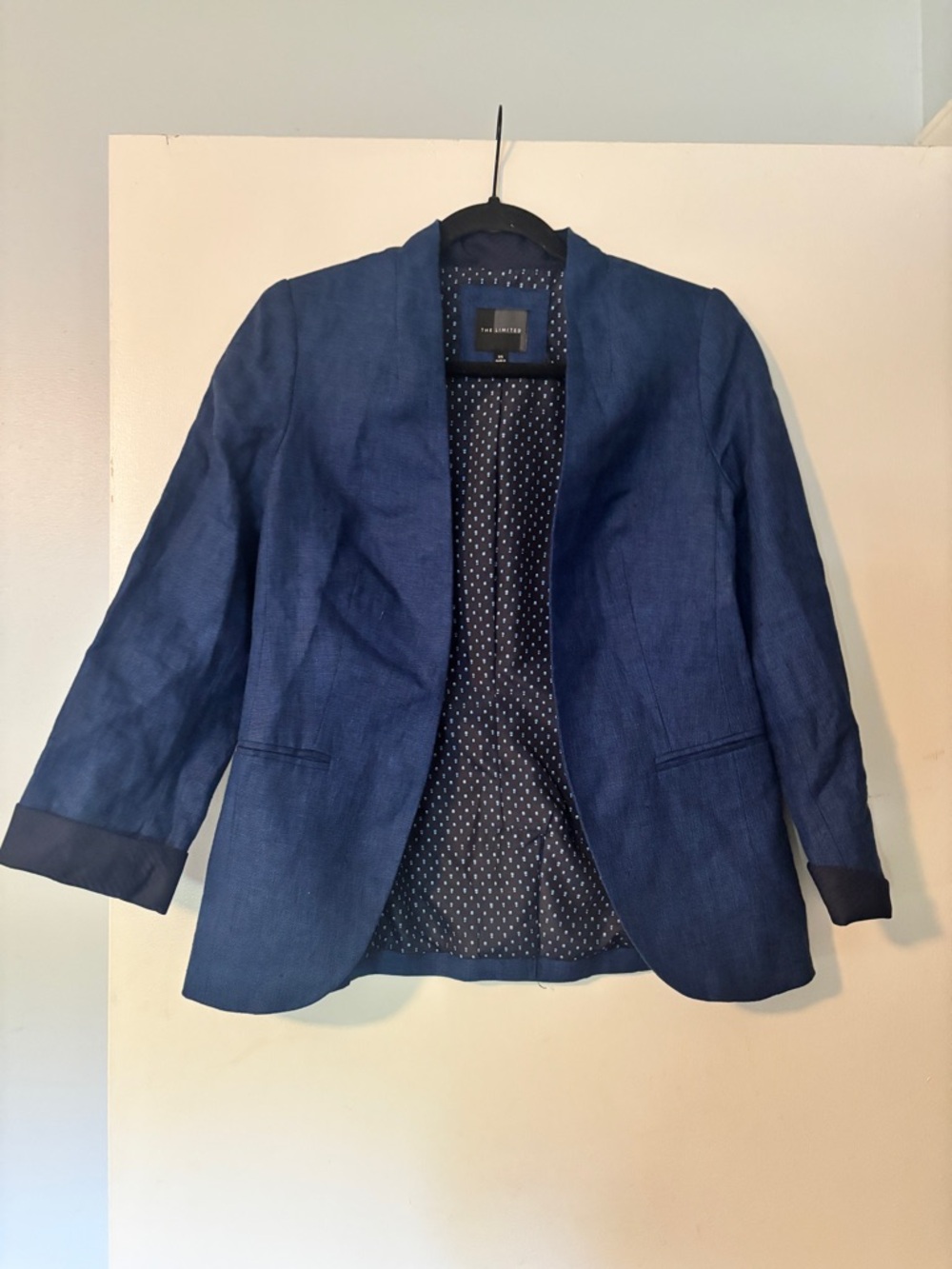 The Limited Navy Open-Front Blazer, Size XS